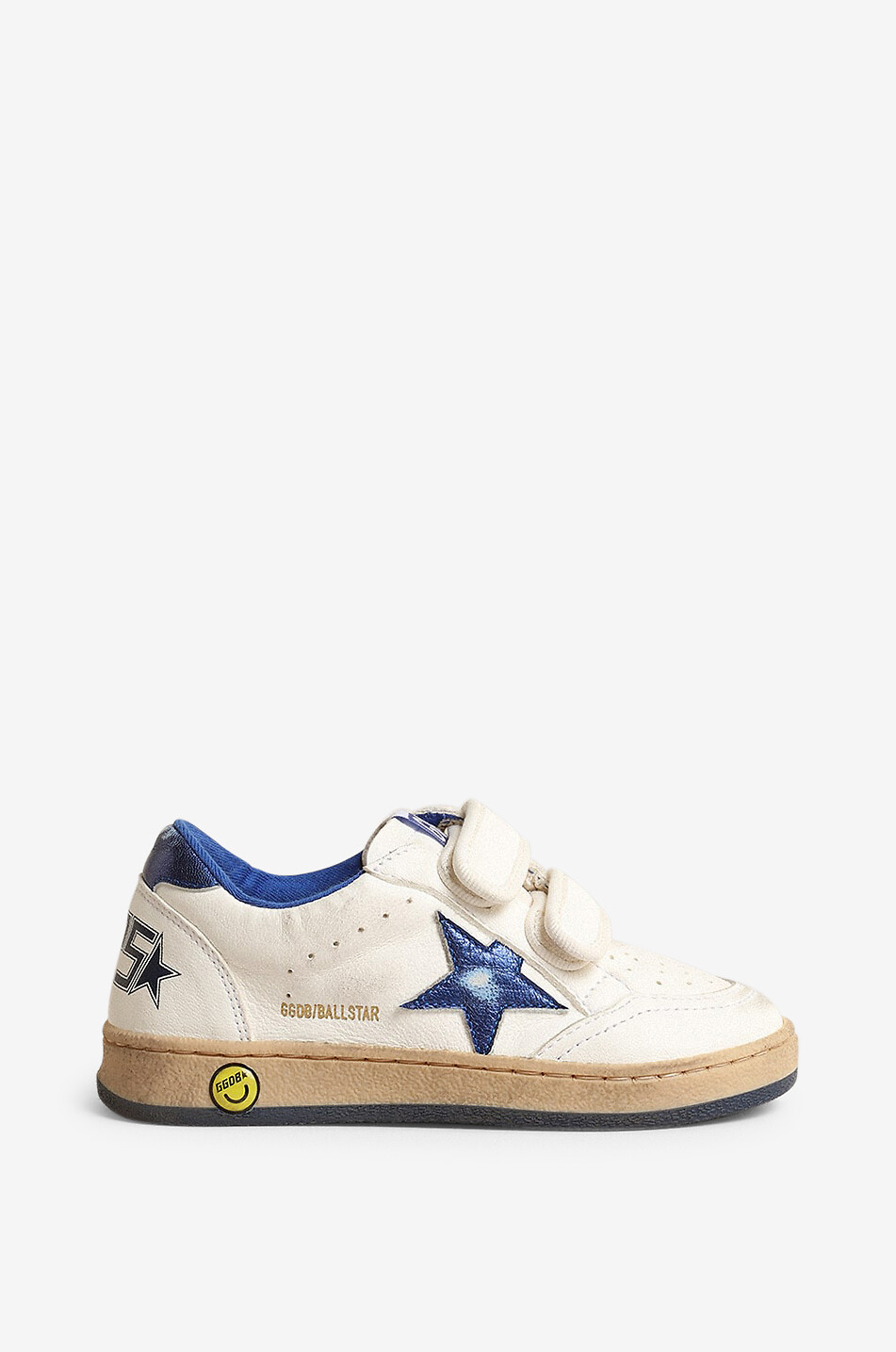 GOLDEN GOOSE Baskets à scratch en cuir nappa garçon Ball Star Young Garçon BLANC 1
