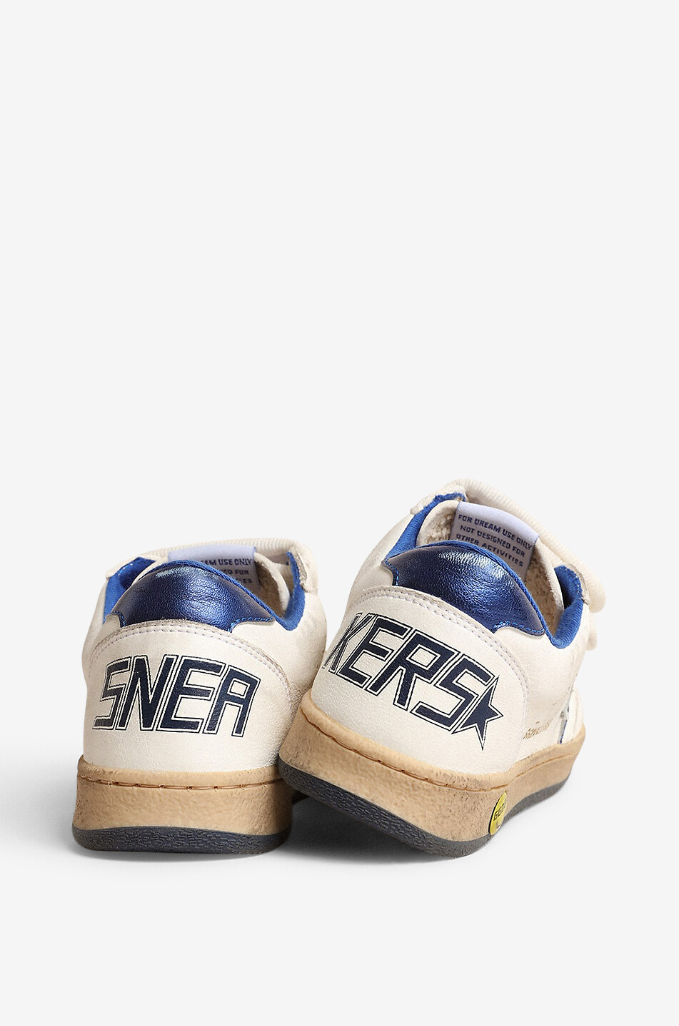 GOLDEN GOOSE Baskets à scratch en cuir nappa garçon Ball Star Young Garçon BLANC 6