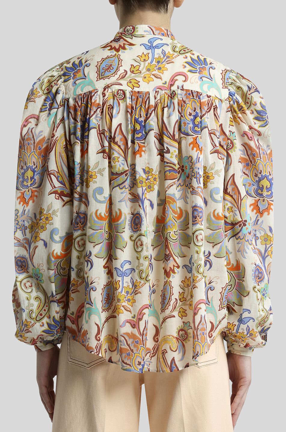 ETRO Floral Paisley loose cotton voile printed blouse Women MULTI COLOURED 4