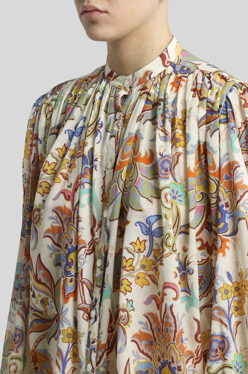 ETRO Floral Paisley loose cotton voile printed blouse Women MULTI COLOURED 5