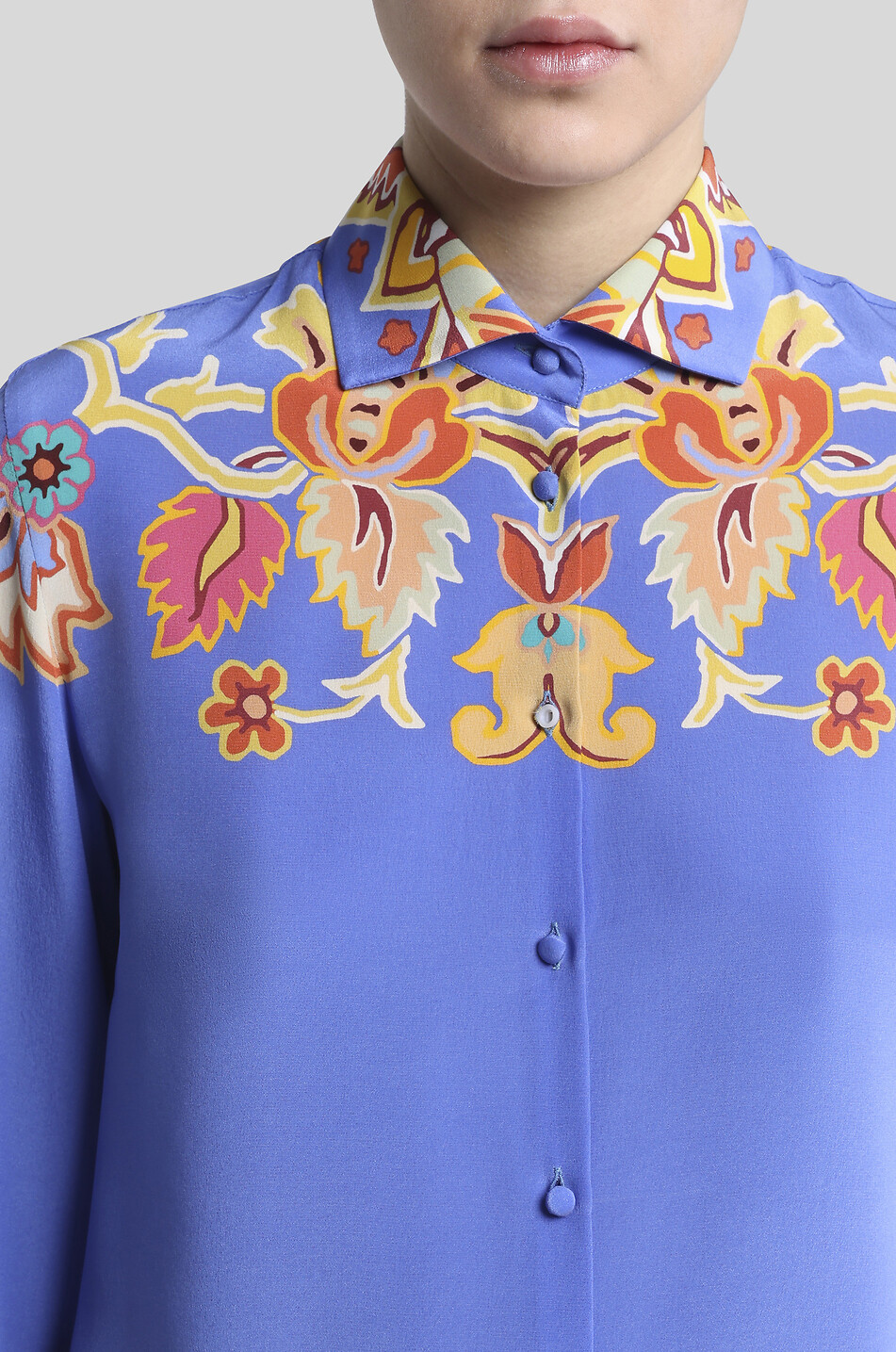 ETRO Paisley Florals printed silk shirt Women MULTI COLOURED 5