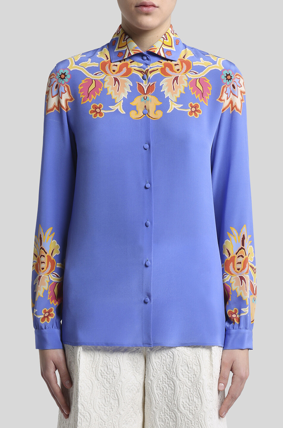 ETRO Paisley Florals printed silk shirt Women MULTI COLOURED 6
