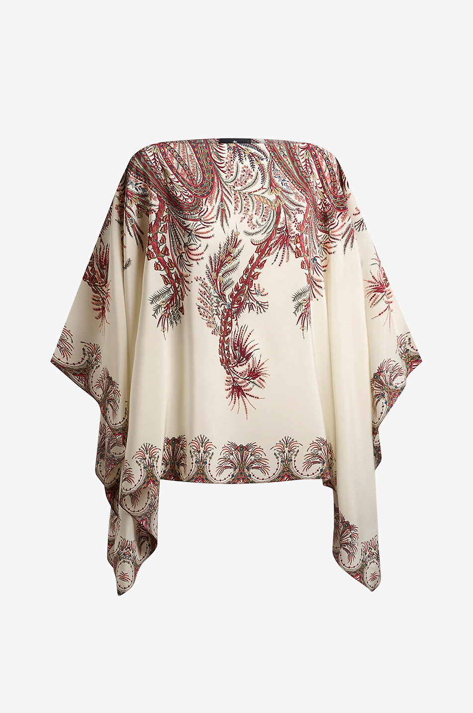 ETRO Top poncho en soie imprimé Paisley Jungle Femme MULTICOLORE 1