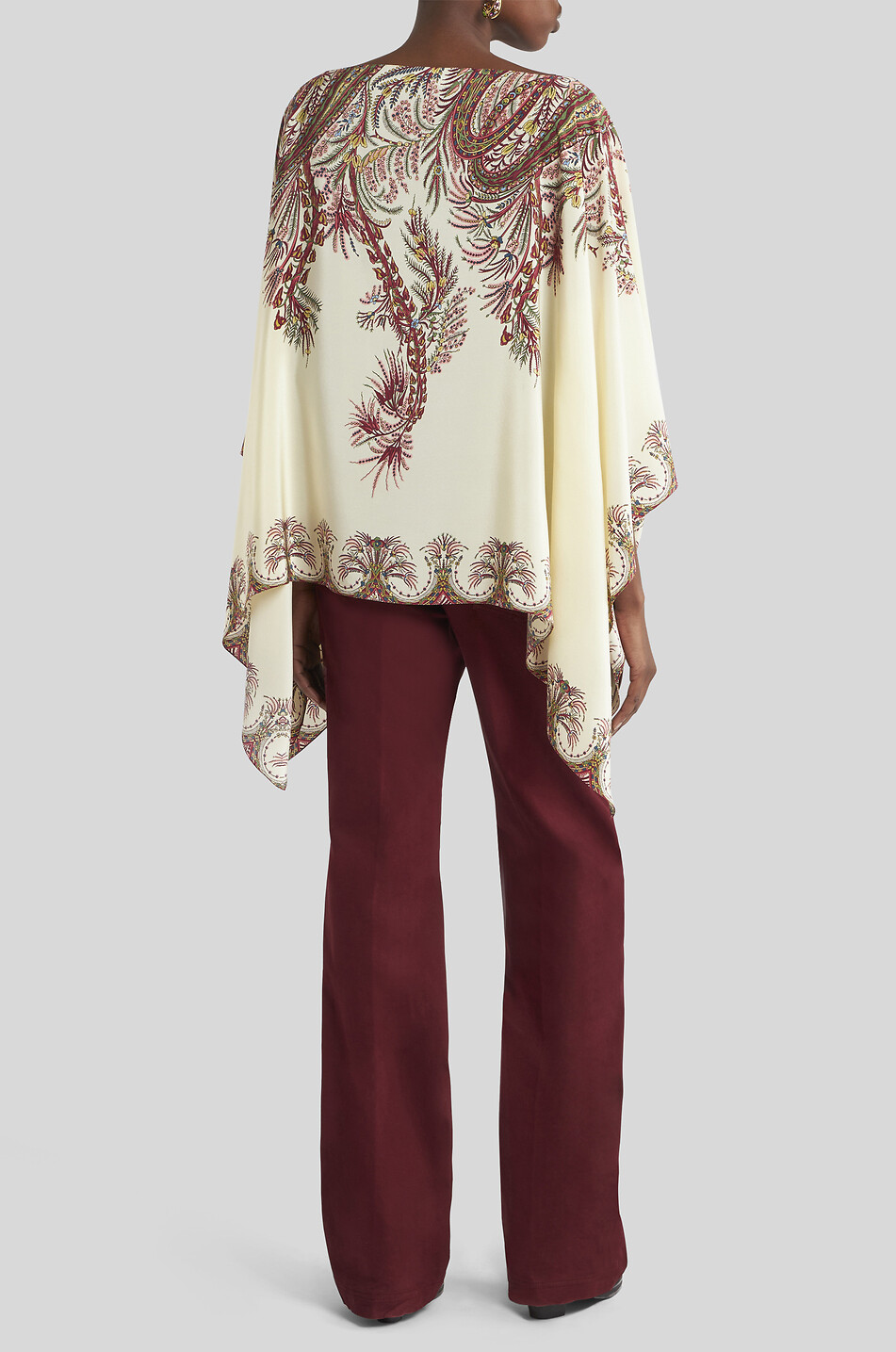 ETRO Top poncho en soie imprimé Paisley Jungle Femme MULTICOLORE 4