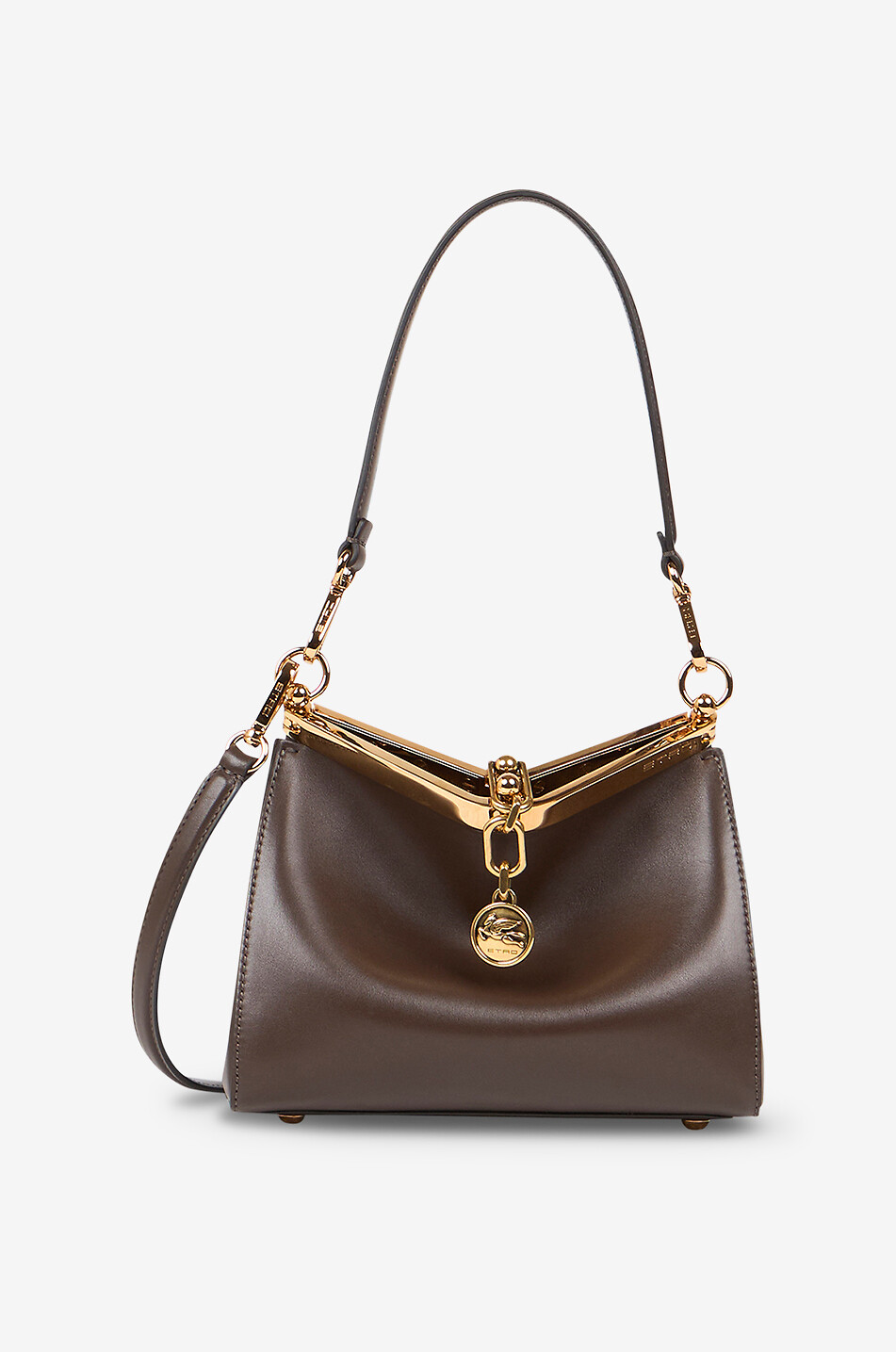 Glattleder-Schultertasche Vela Small