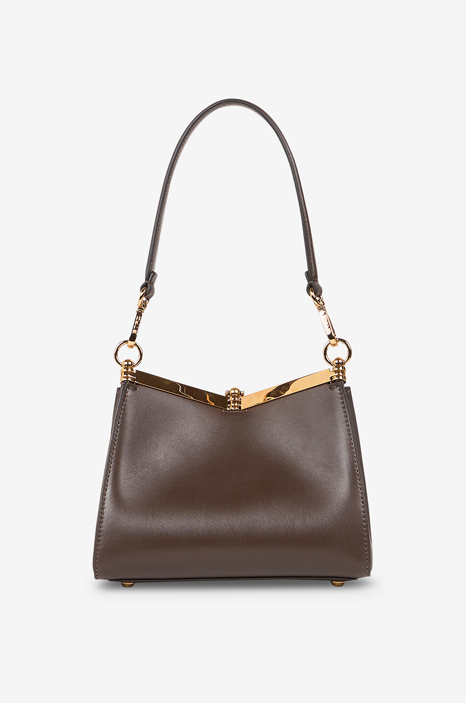 ETRO Glattleder-Schultertasche Vela Small Damen BRAUN 2