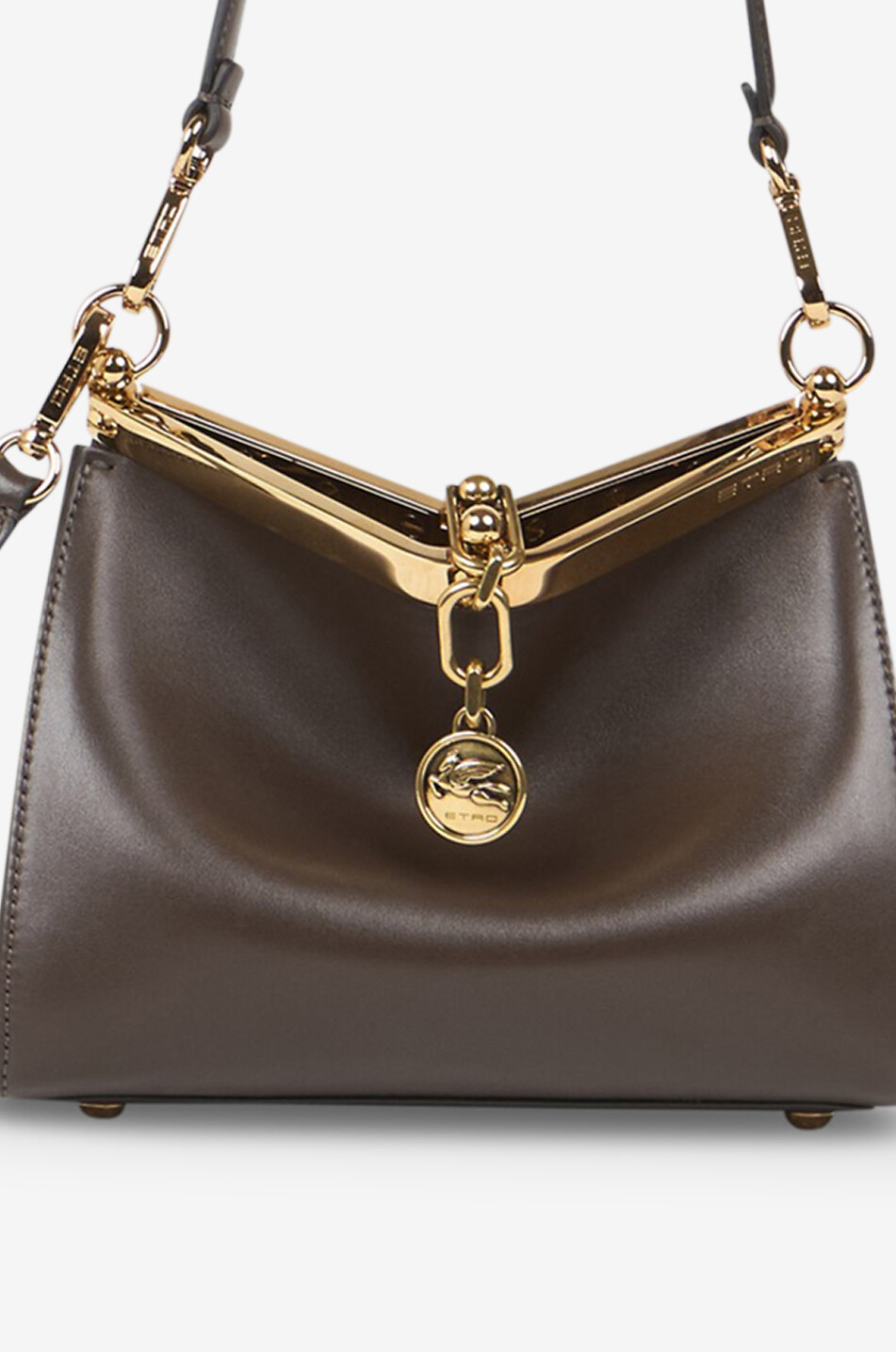 ETRO Glattleder-Schultertasche Vela Small Damen BRAUN 3