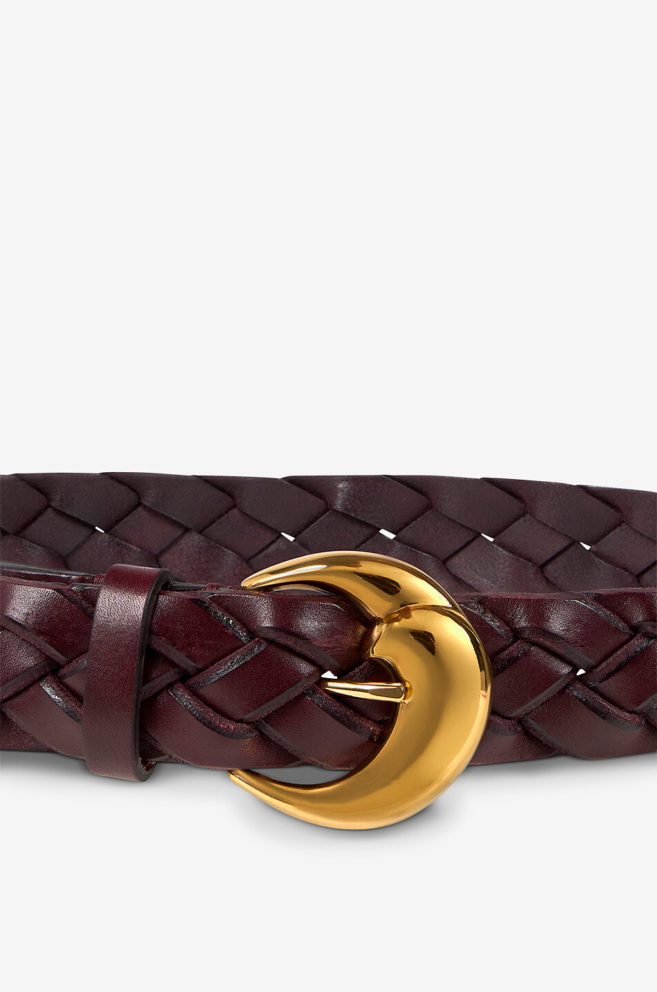 ETRO Leder-Flechtgürtel mit Paisley-Schnalle - 40 mm Damen DUNKELROT 2