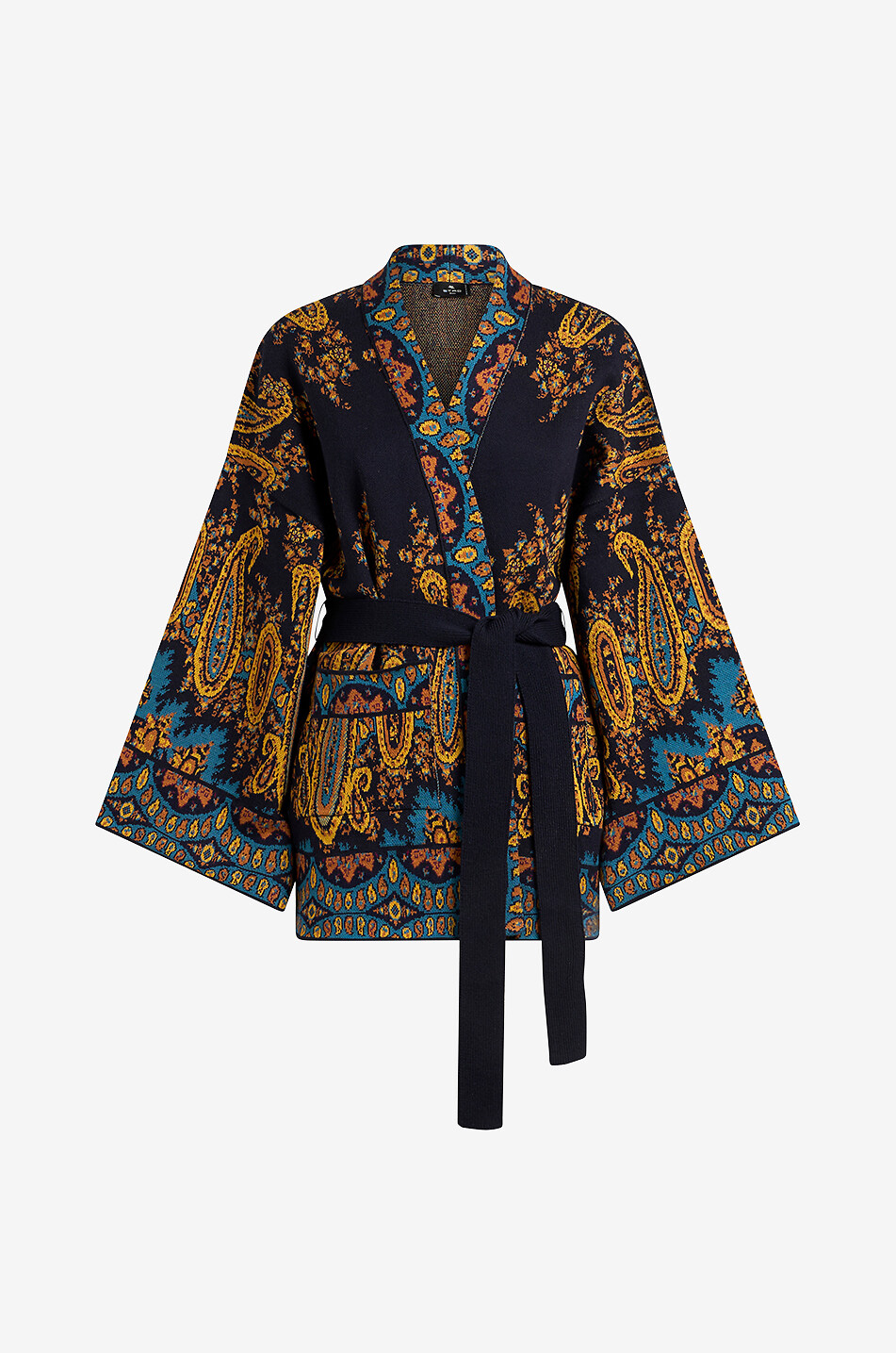 ETRO Paisley patterned jacquard knit kimono Women MULTI COLOURED 1 1