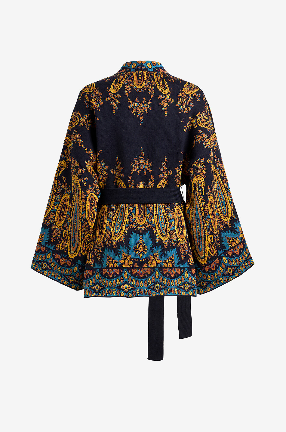 ETRO Paisley patterned jacquard knit kimono Women MULTI COLOURED 1 2