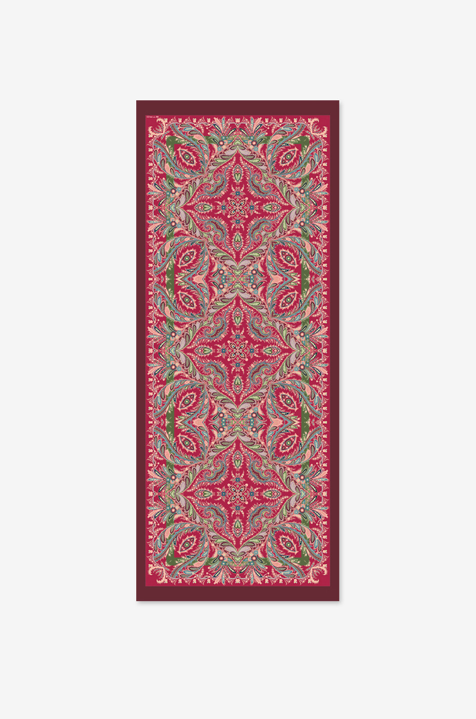 Écharpe fine tissée en laine Paisley Arabesque