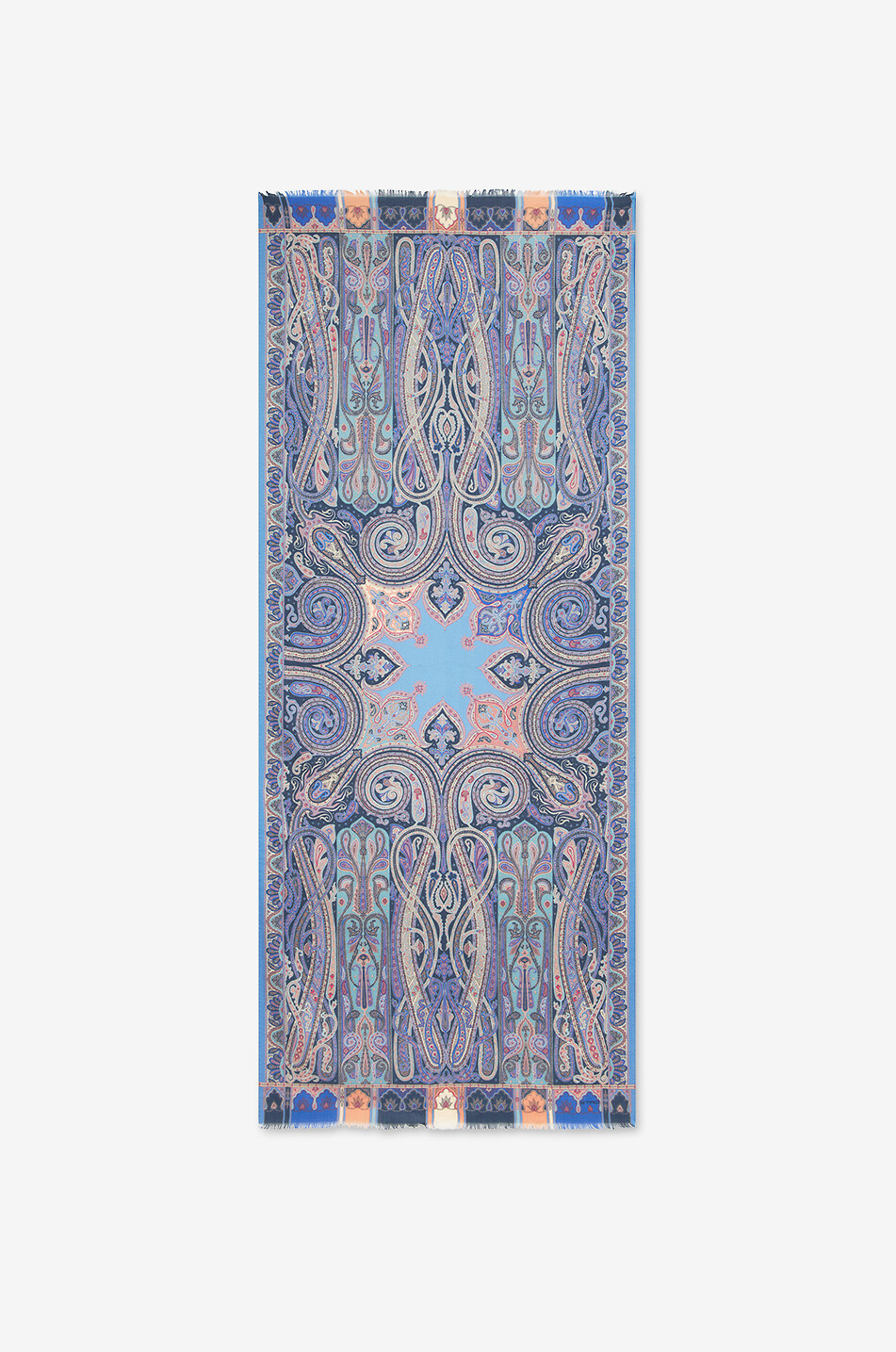 Kaschmir- und Seidenschal mit Paisleyprint