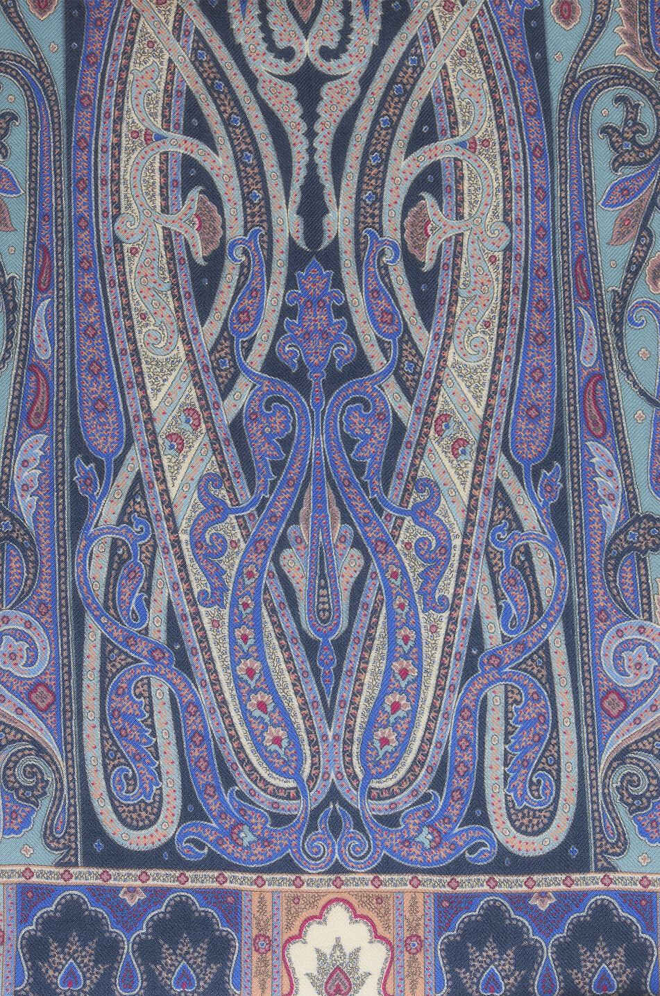 ETRO Kaschmir- und Seidenschal mit Paisleyprint Damen BLAU 4