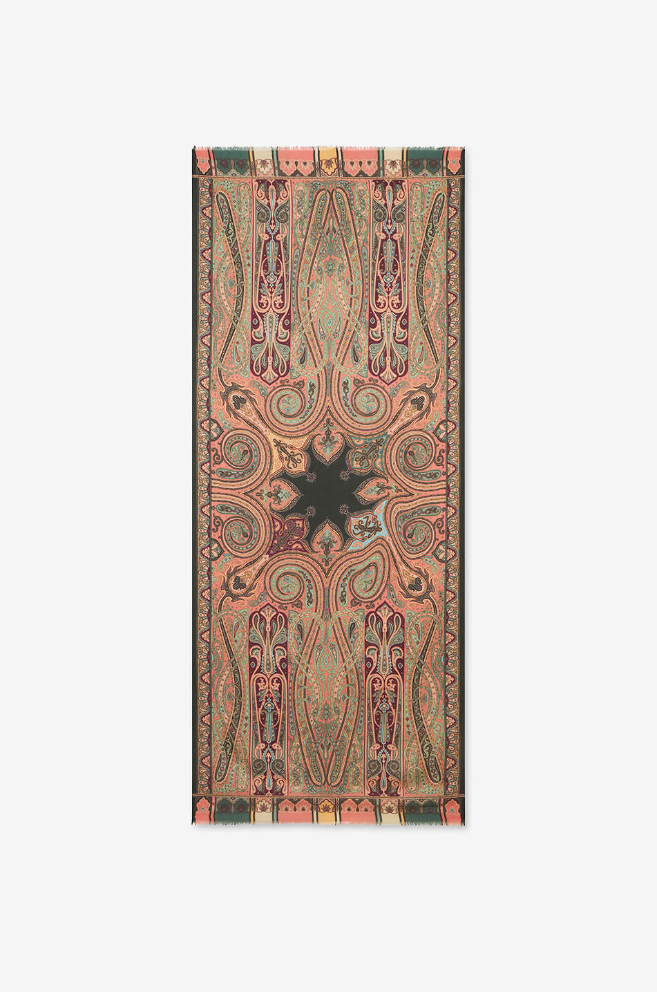 ETRO Kaschmir- und Seidenschal mit Paisleyprint Damen KHAKI 1