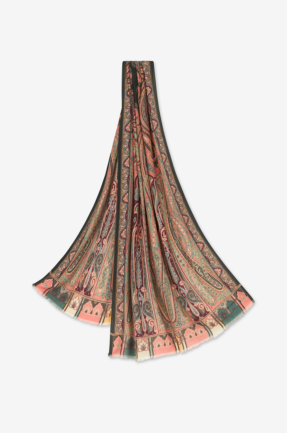 ETRO Kaschmir- und Seidenschal mit Paisleyprint Damen KHAKI 2