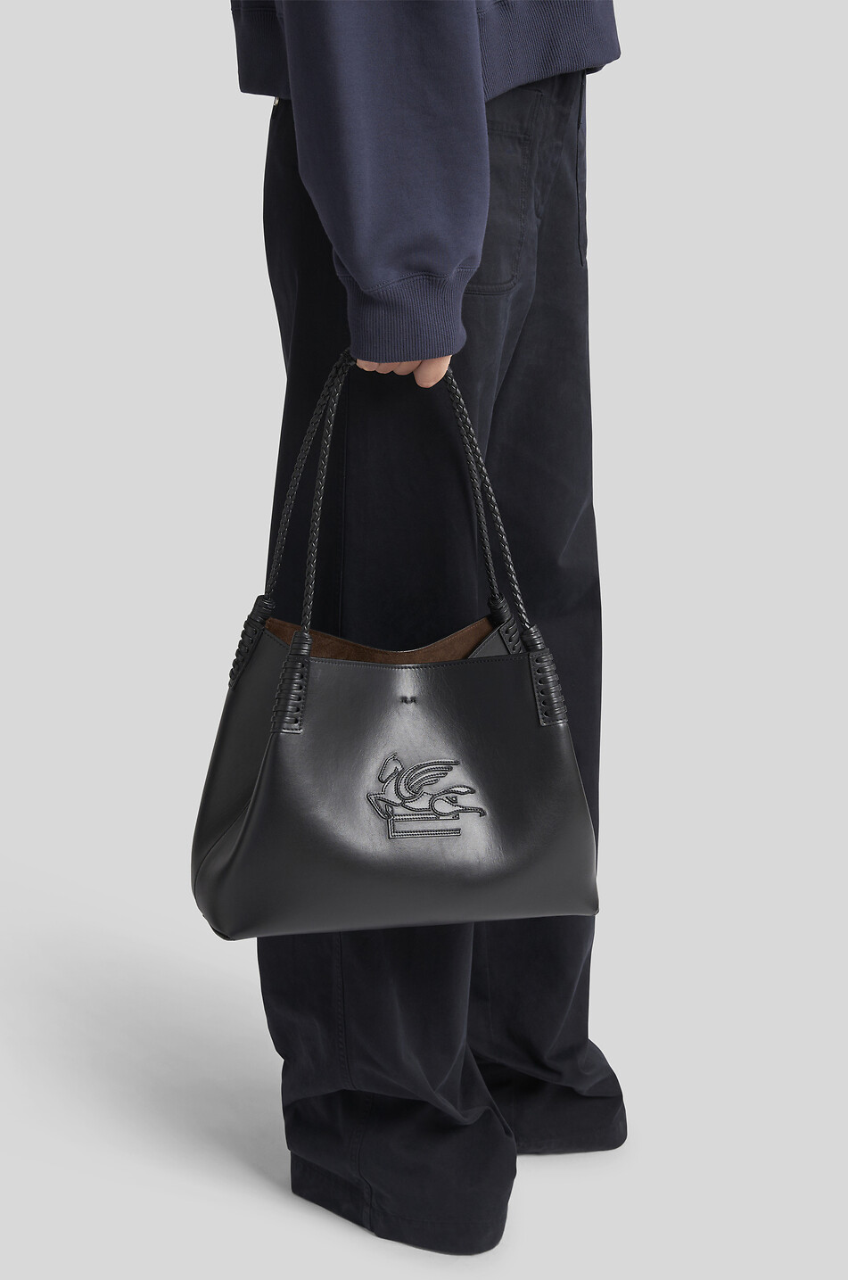 ETRO Shopper aus Glattleder Libra Small Damen SCHWARZ 3