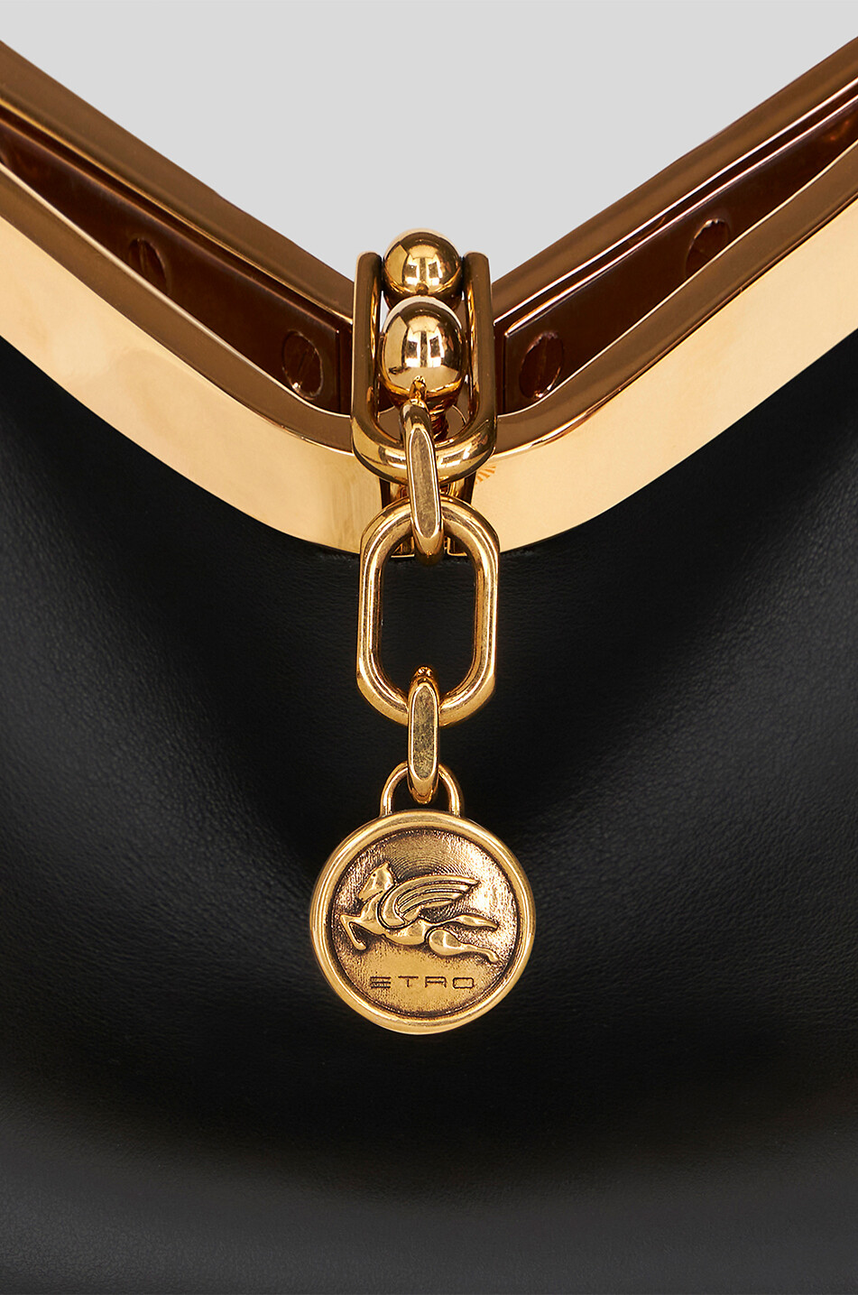 ETRO Glattleder-Schultertasche Vela Small Damen SCHWARZ 6