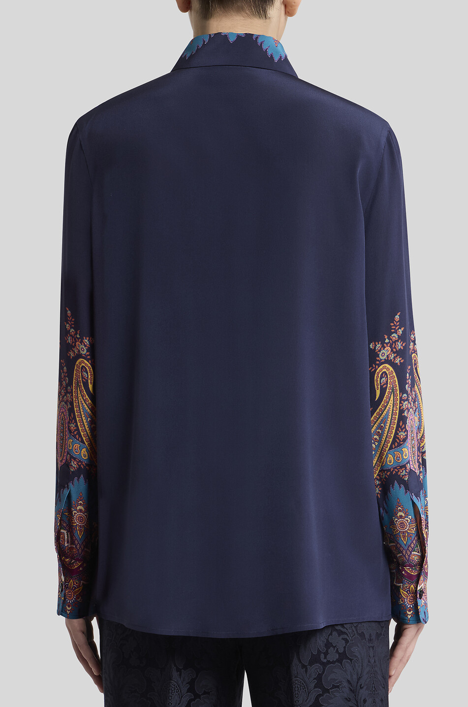 Medaillons loose sheer jacquard shirt - ETRO - BLACK - Bongénie