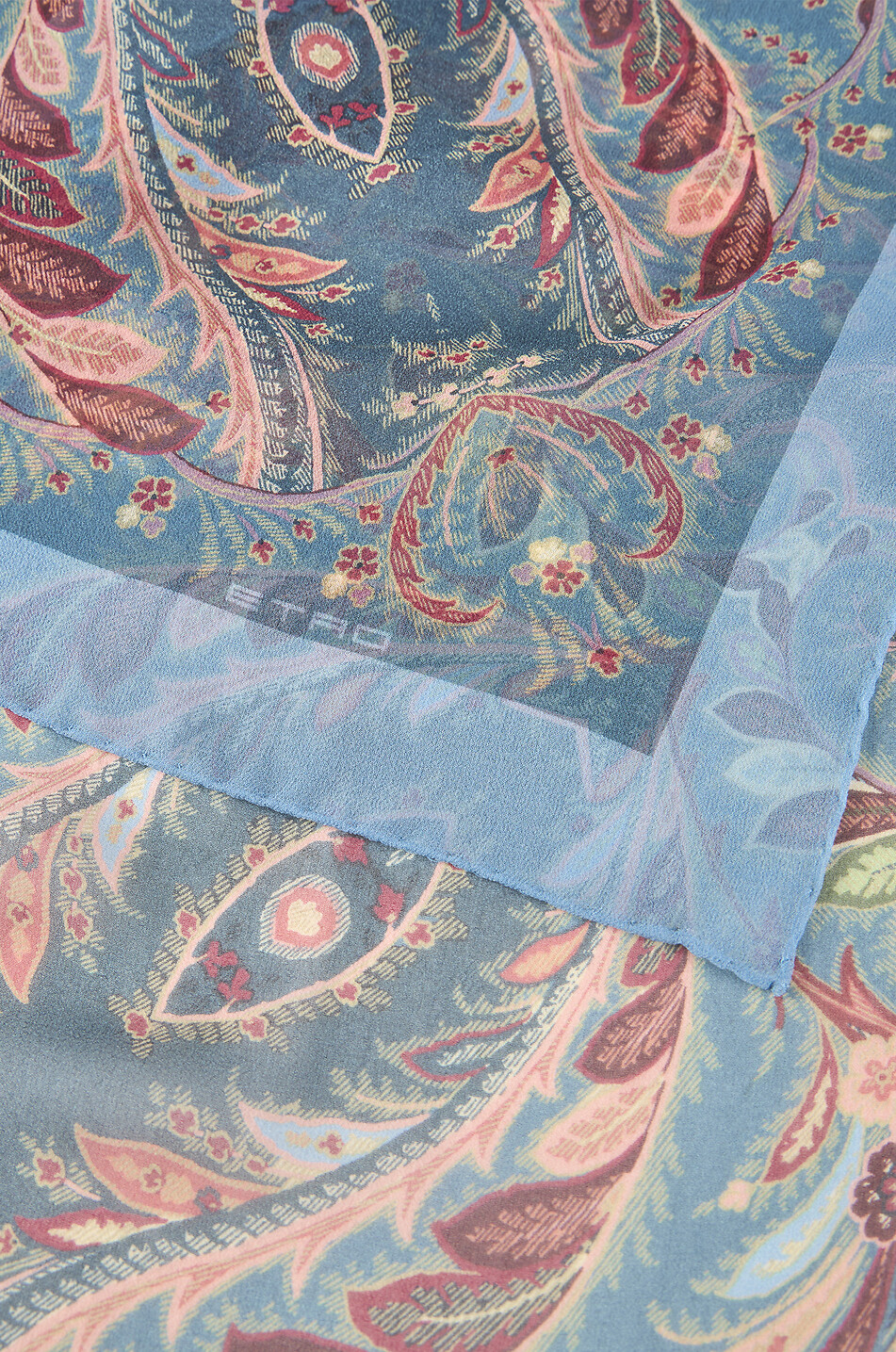 ETRO Paisles Florals printed silk chiffon shawl Women MULTI COLOURED 2