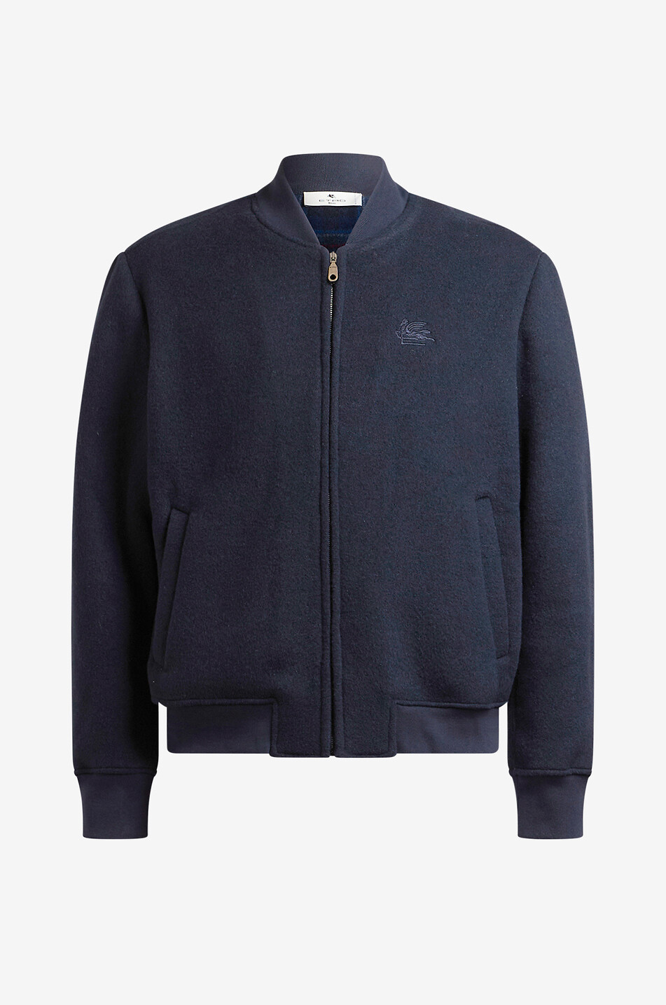 Wool Bomber Jacket Men's Boiled Wool Jacket Zegna Zip-up Wool