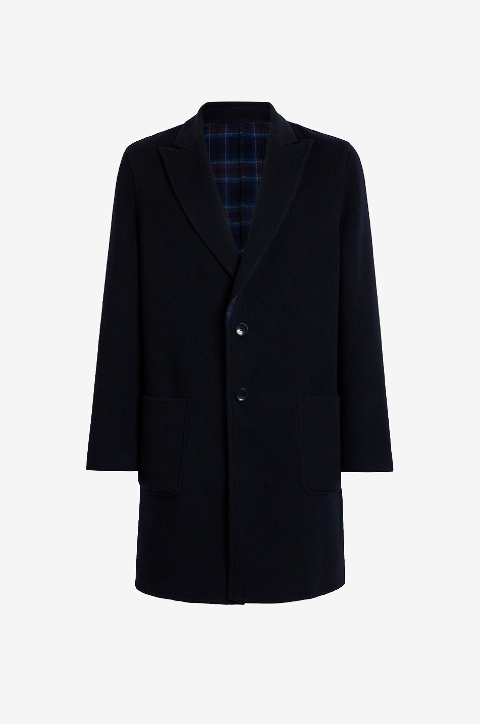 ETRO Wendbarer Dreiviertel-Mantel aus doppellagiger Wolle Roma Fit Herren DUNKELBLAU 1