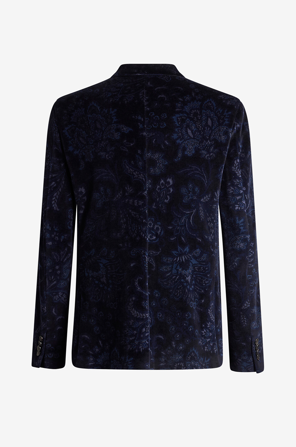 ETRO Paisley -printed doubled velvet blazer Men DARK BLUE 2