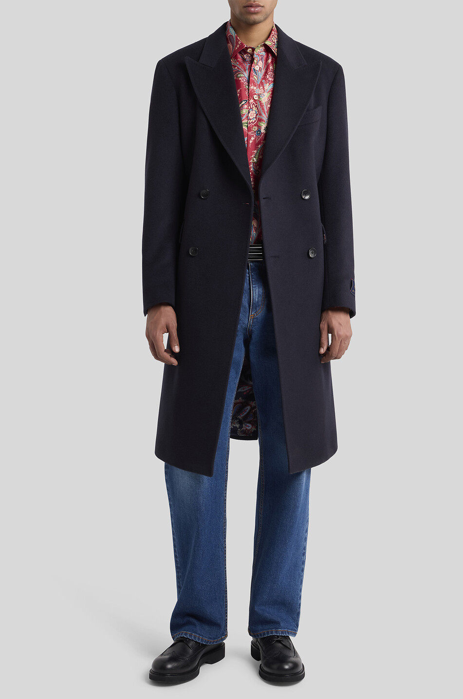 ETRO Zweireihiger Mantel aus Kaschmir Roma Fit Herren DUNKELBLAU 3