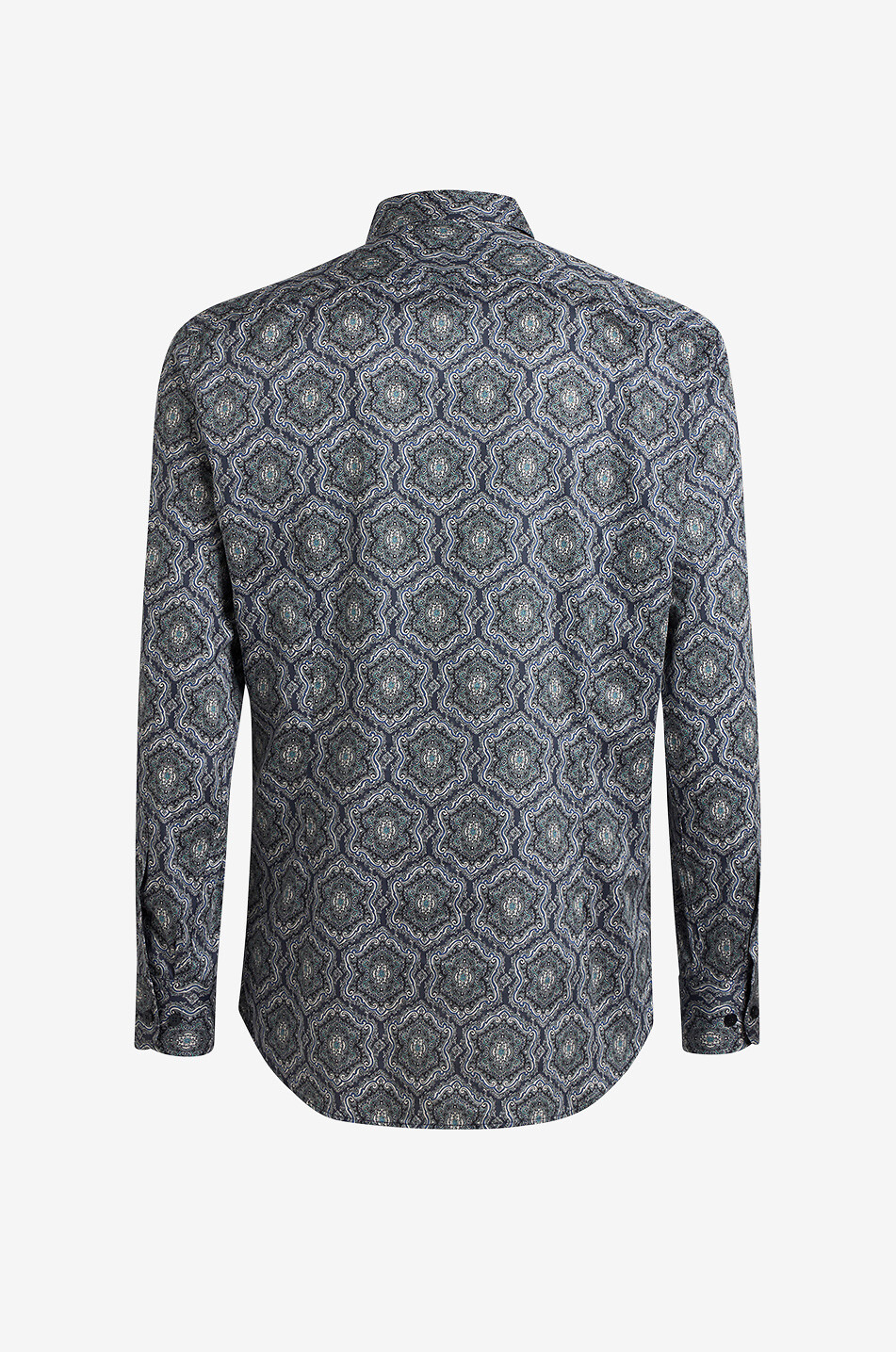 ETRO Roma medallion printed lightweight cotton shirt Men DARK BLUE 2