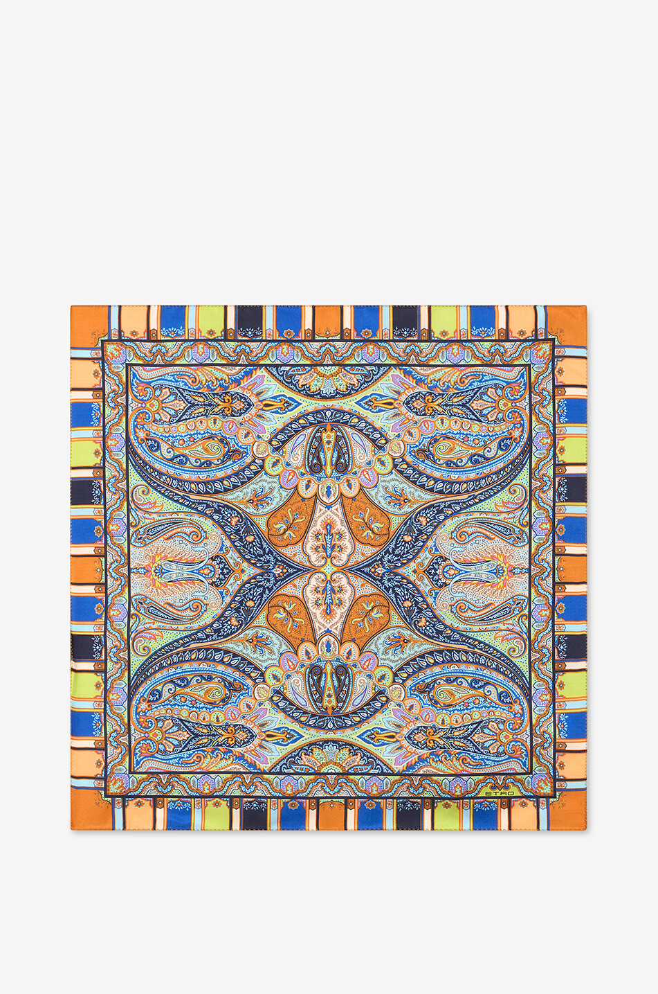 ETRO Seideneinstecktuch mit Motiv Floral Paisley Herren ORANGE 1