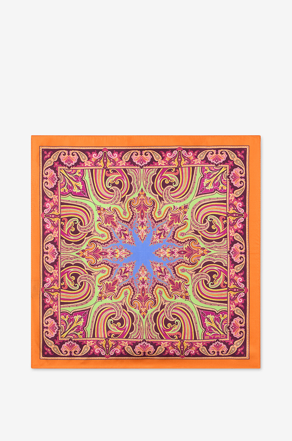 Seidentwill-Einstecktuch mit floralem Paisley-Motiv