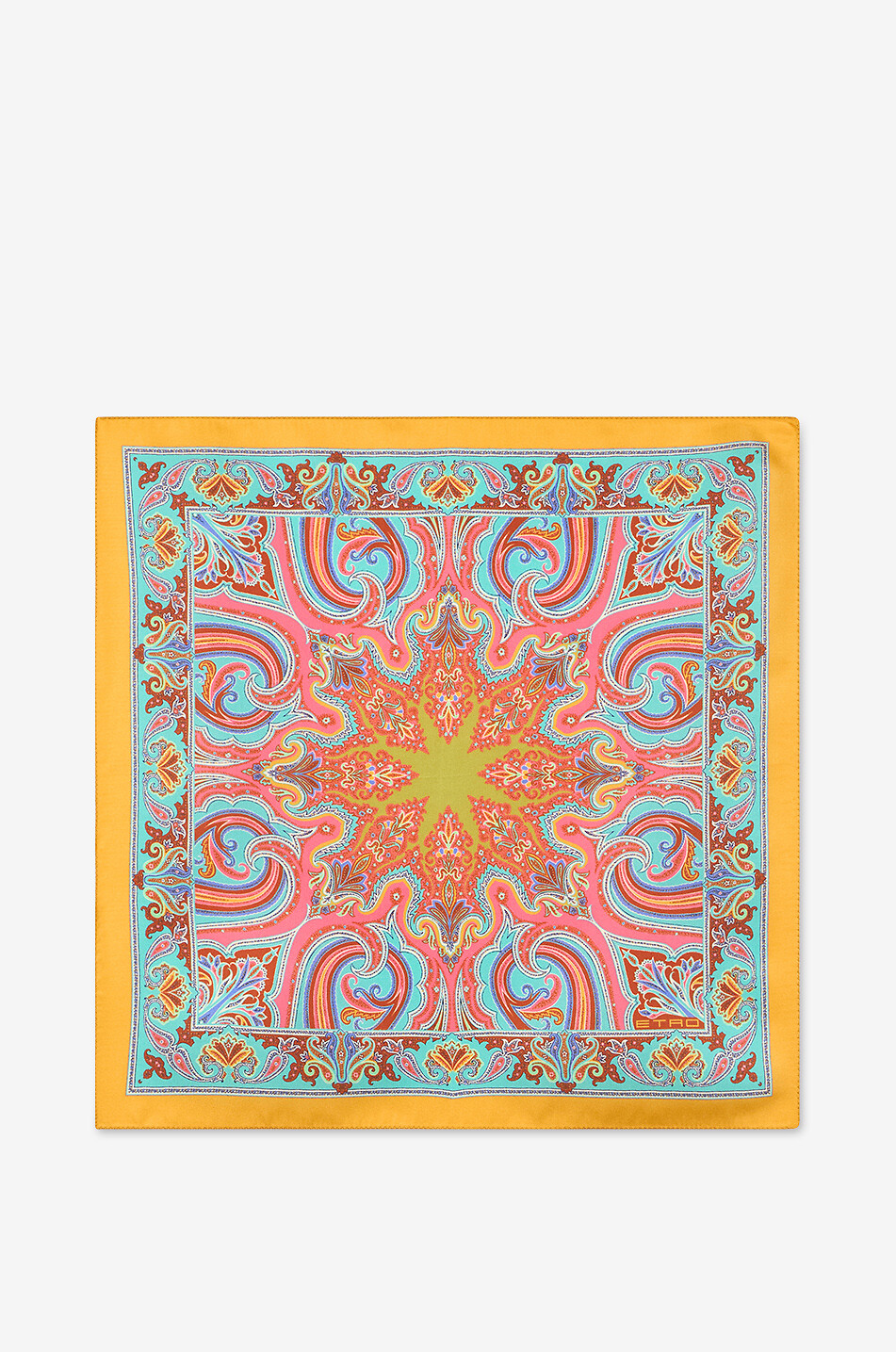 Seidentwill-Einstecktuch mit floralem Paisley-Motiv