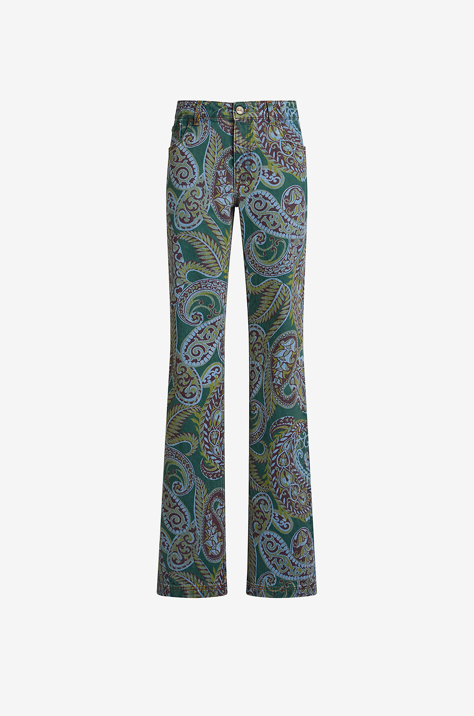 ETRO Paisley printed high-rise flared jeans Women BLUE 1
