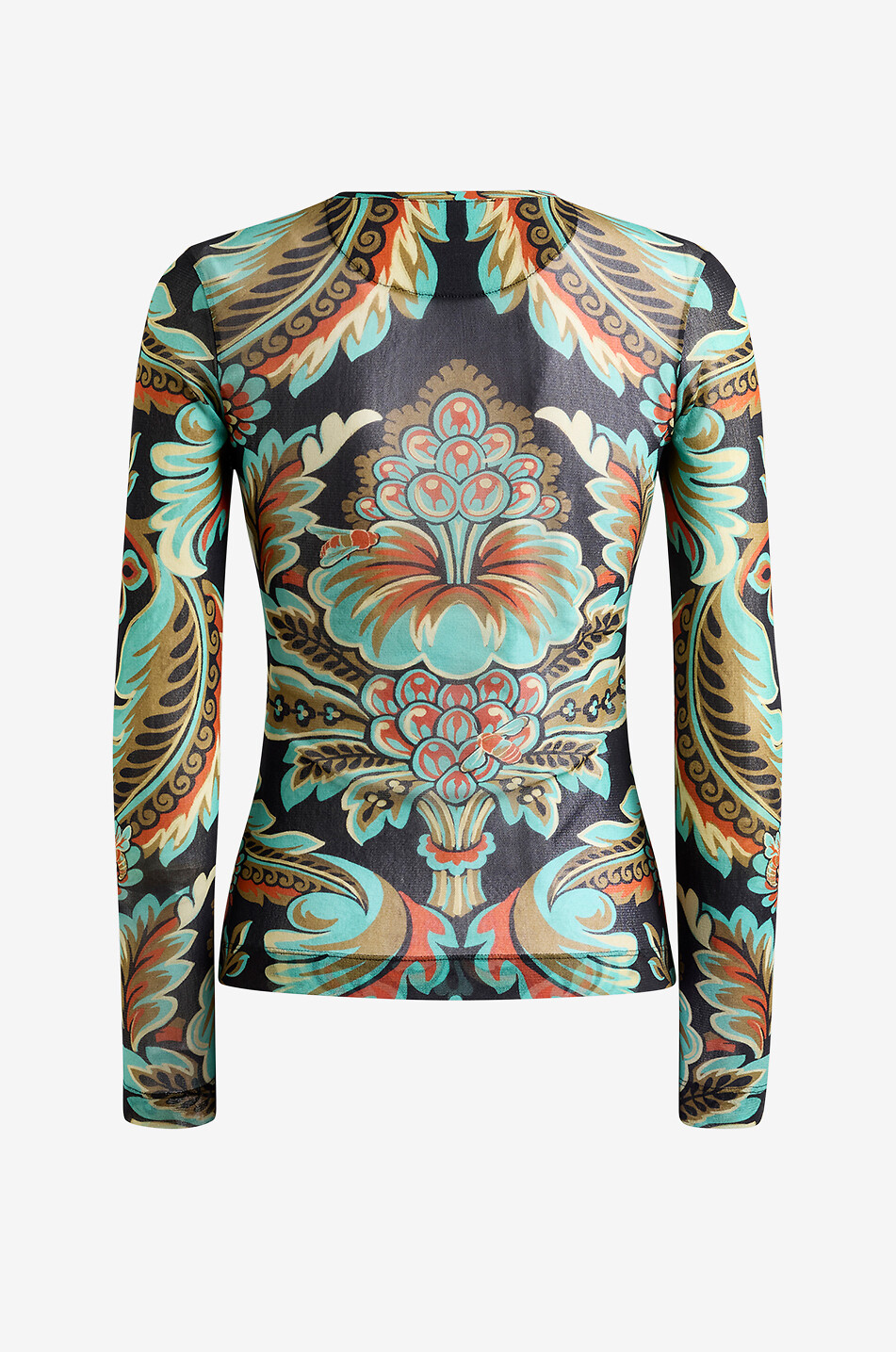 ETRO Top à manches longues en tulle fleuri Femme MULTICOLORE 2