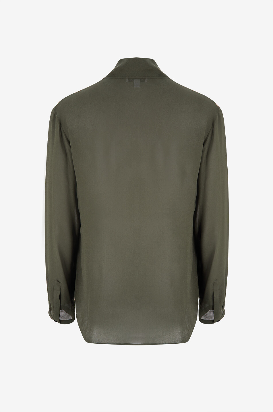 ALAÏA Blouse foulard en georgette Femme VERT FONCÉ 2