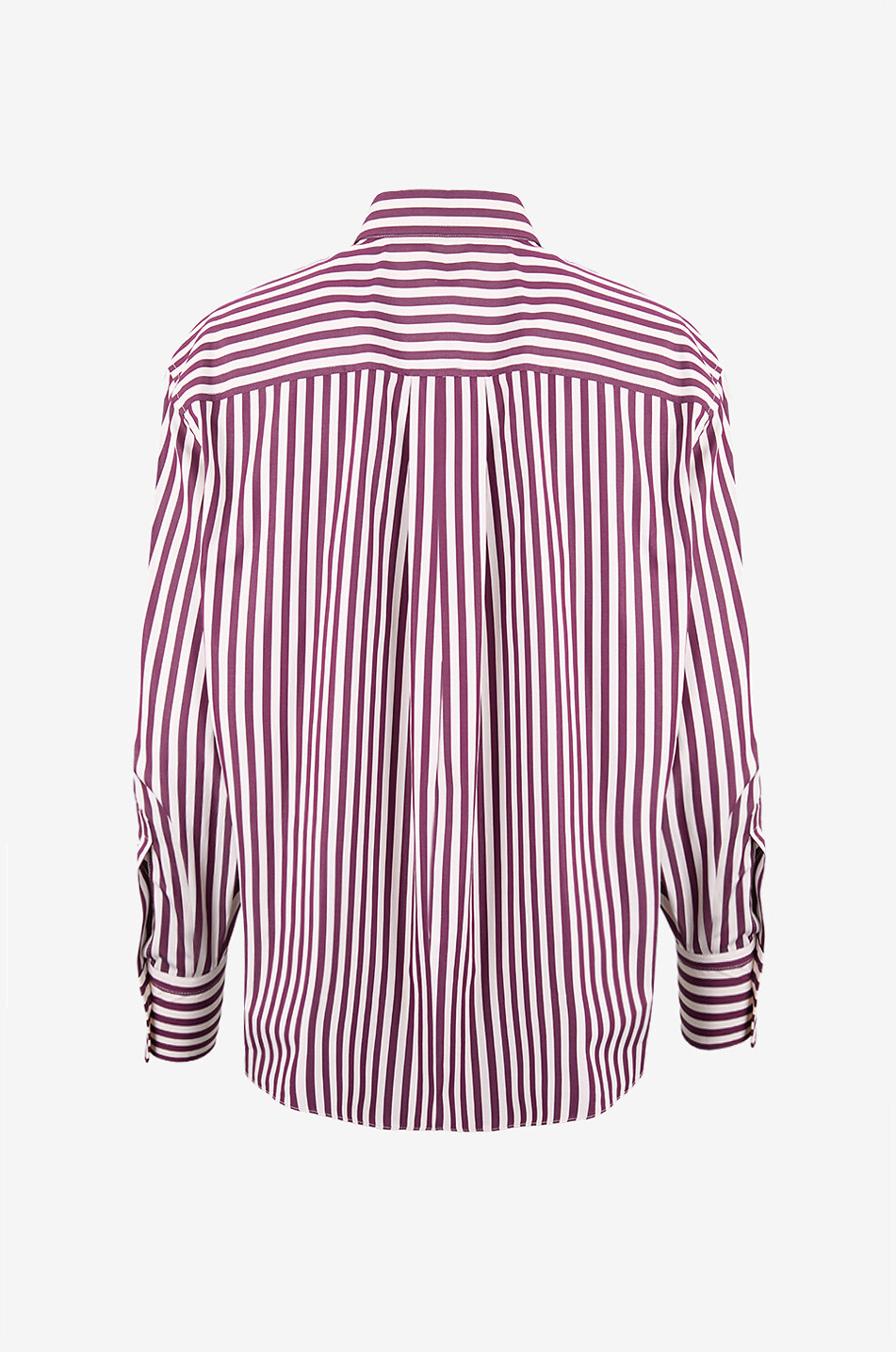 BRUNELLO CUCINELLI Shiny Tab loose striped poplin shirt Women MULTI COLOURED 2