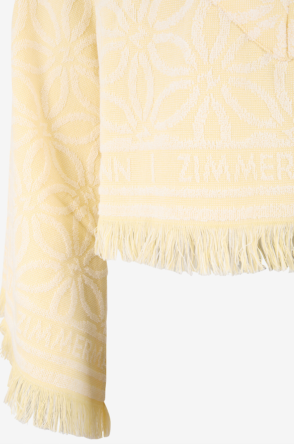 ZIMMERMANN Sweat-shirt à capuche raccourci Coco Towelling Femme JAUNE CLAIR 3