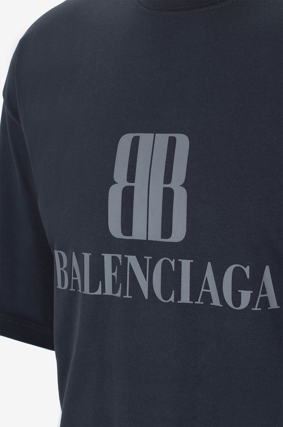 BALENCIAGA Medium Fit nano BB short-sleeved T-shirt Men BLACK 3