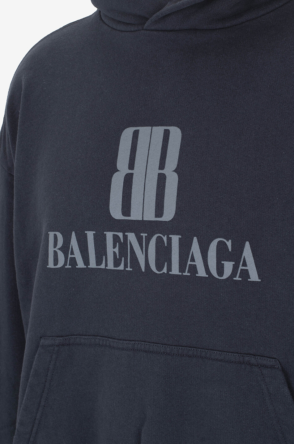 BALENCIAGA Sweat-shirt à capuche Medium Fit Nano BB Homme NOIR 3
