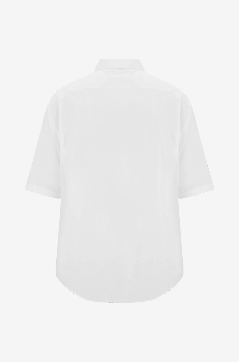 BALENCIAGA Kurzarm-Hemd aus Baumwollpopeline Uniform Patch Herren WEISS 2