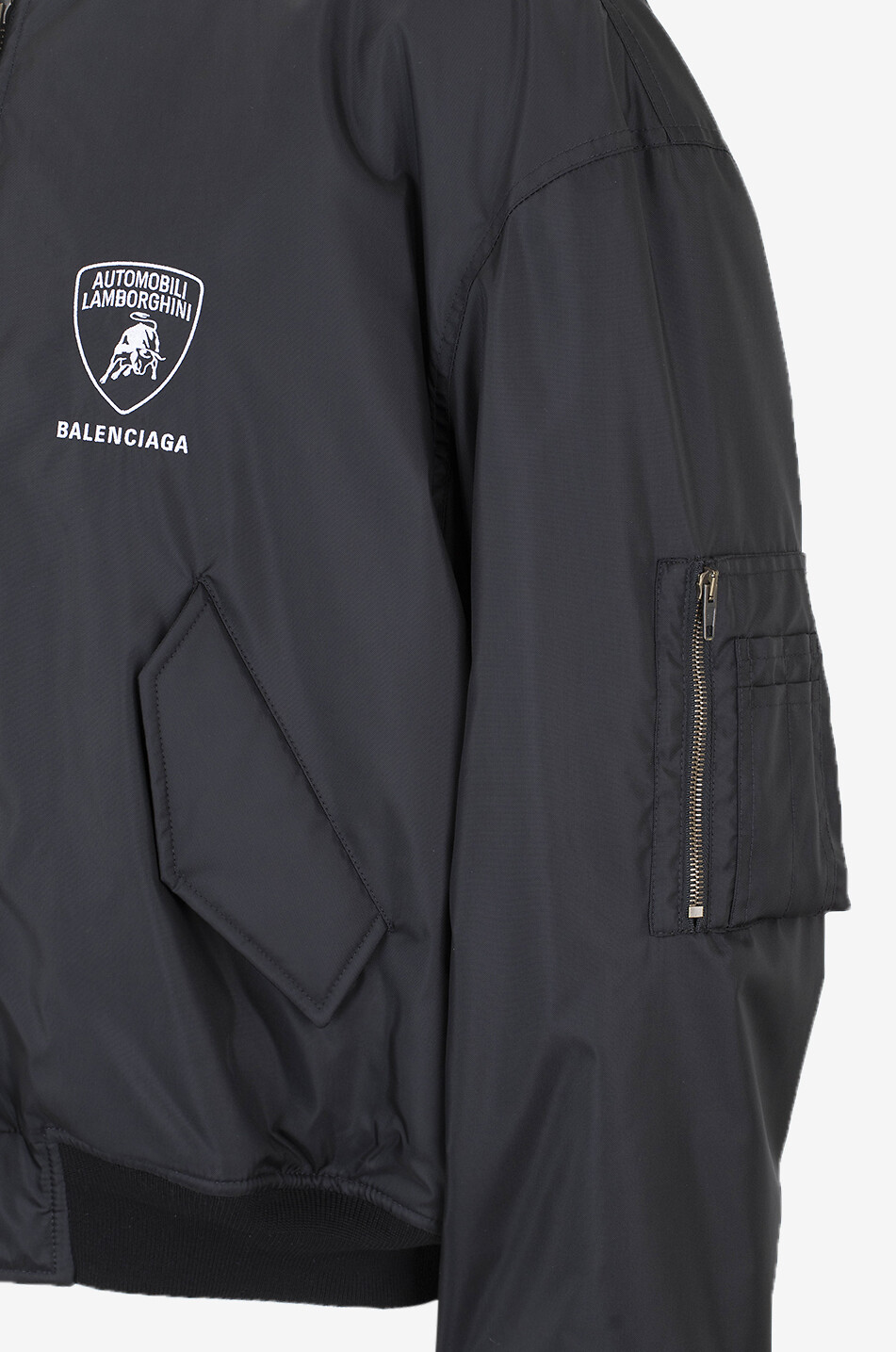 BALENCIAGA Bomberjacke aus technischem Canvas Balenciaga | Automobili Lamborghini Herren SCHWARZ 3