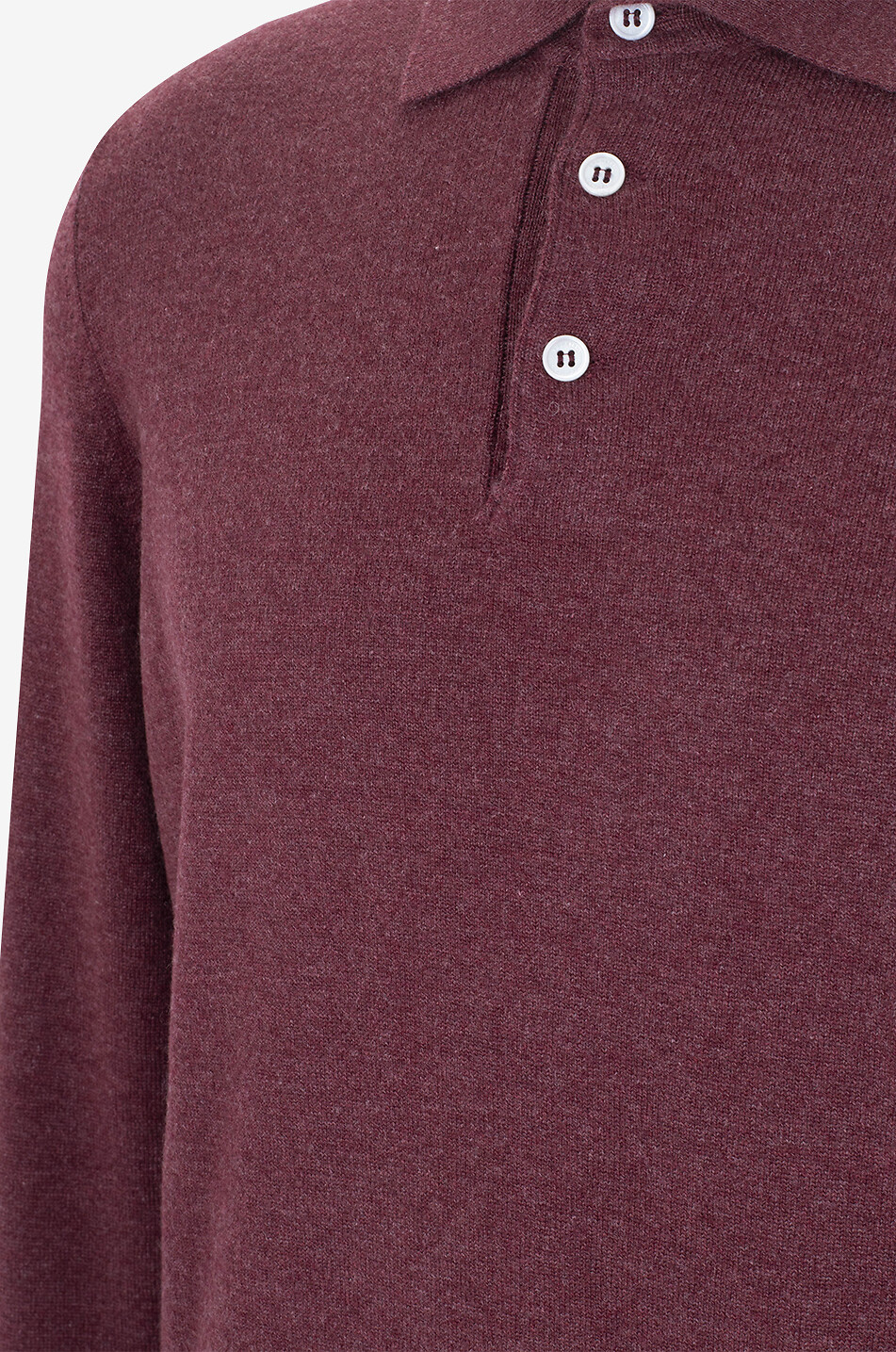 BRUNELLO CUCINELLI Polo-Pullover aus Kaschmir Herren DUNKELROT 3