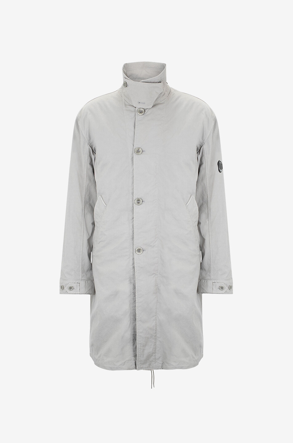 C.P. COMPANY Parka légère en sergé déperlant Lens Logo Homme GRIS 1