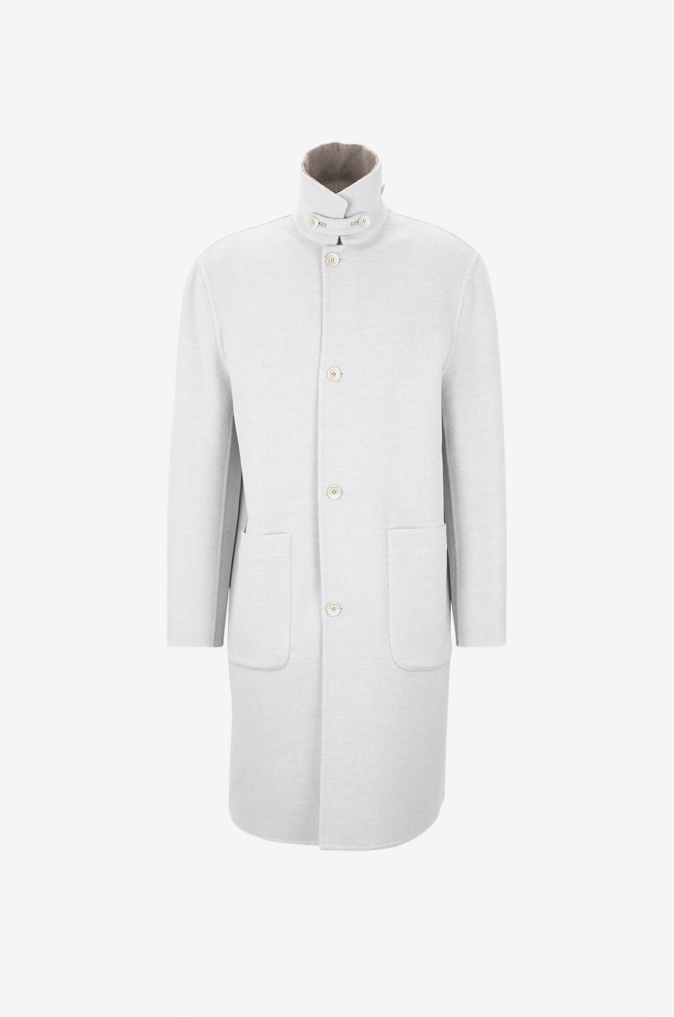 BRUNELLO CUCINELLI Single-breasted reversible cashmere coat Men Medium beige 3