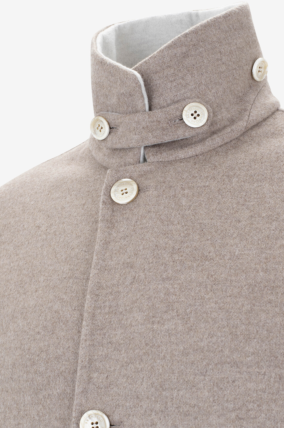 BRUNELLO CUCINELLI Single-breasted reversible cashmere coat Men Medium beige 5