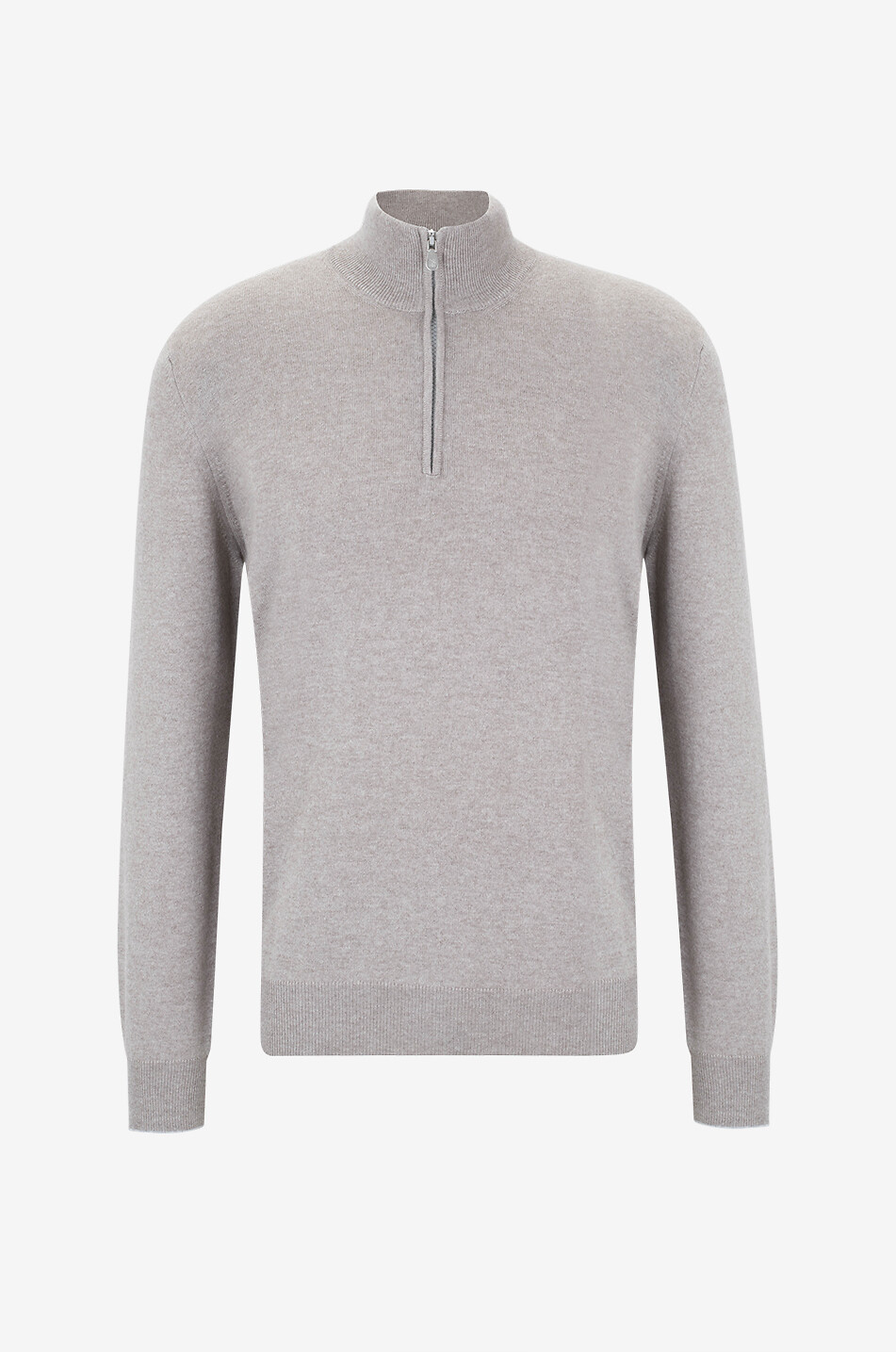 BRUNELLO CUCINELLI Pullover aus Kaschmir mit Stehkragen und Reissverschluss Herren BEIGE 1