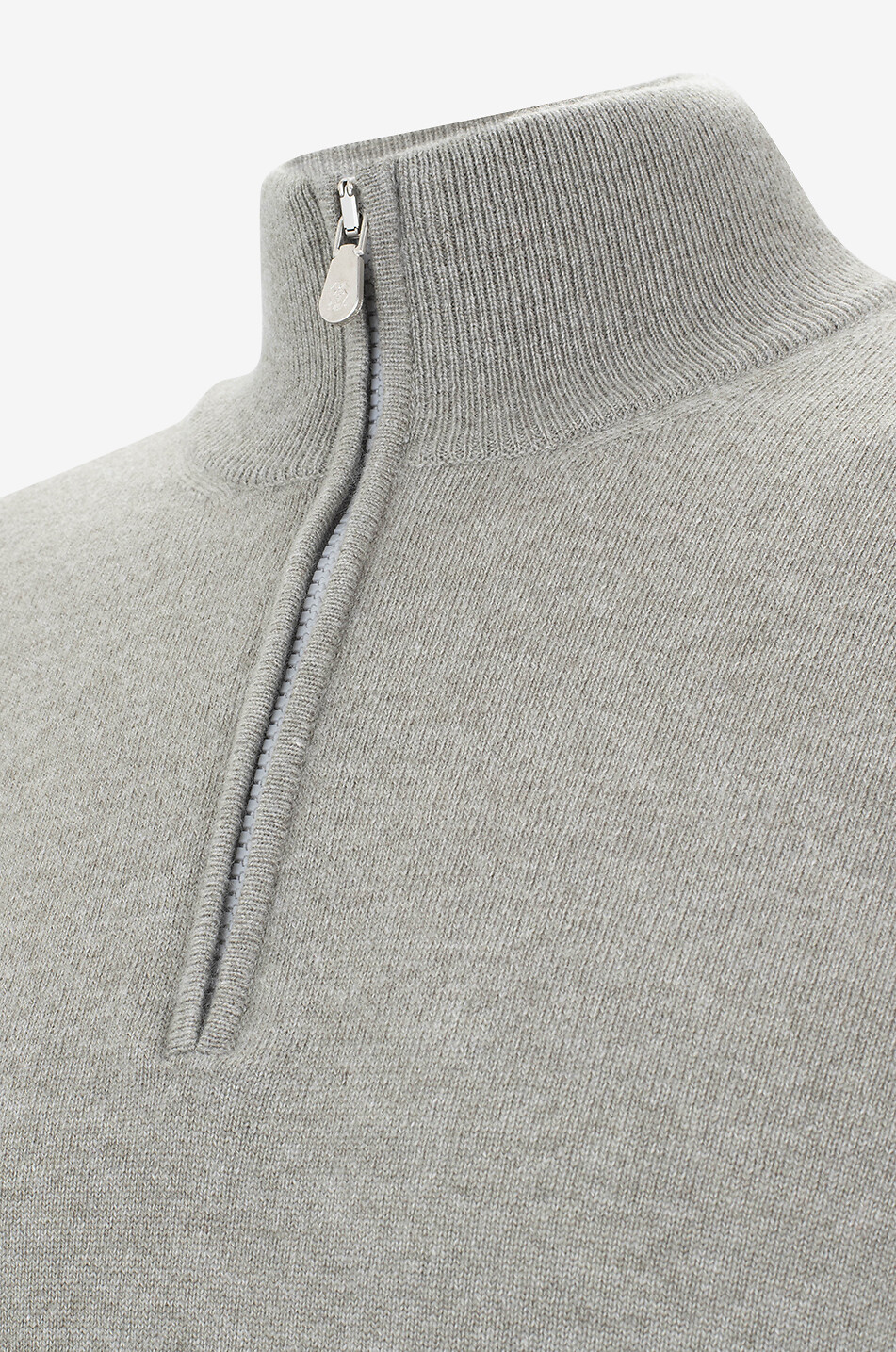 BRUNELLO CUCINELLI Cashmere jumper with half-zip stand-up collar Men MEDIUM GREEN 3