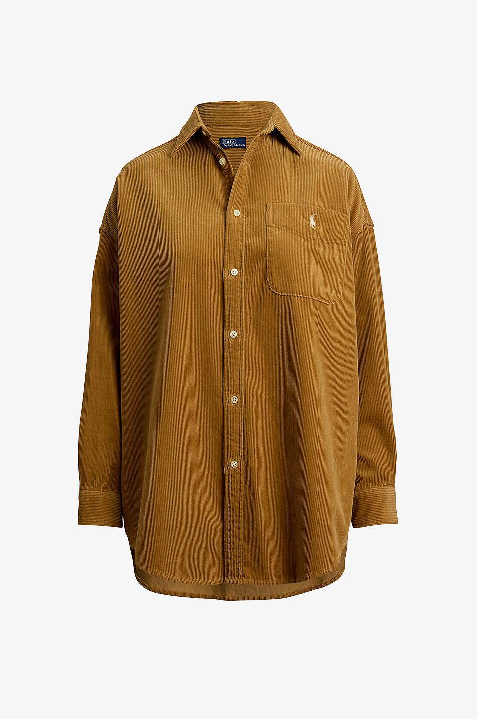 POLO RALPH LAUREN The Big corduroy oversize shirt Women CAMEL 1