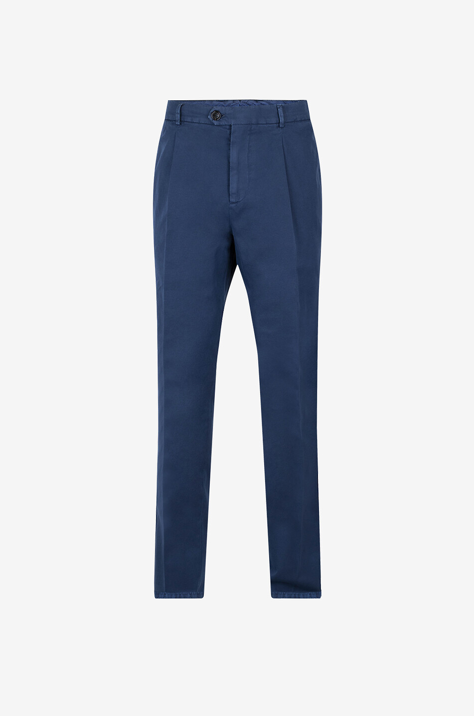 Bundfaltenhose aus Baumwollgabardine Leisure Fit