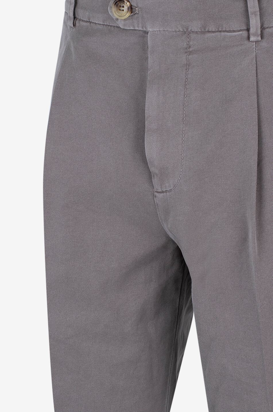BRUNELLO CUCINELLI Pantalon à pinces en gabardine de coton Leisure Fit Homme MARRON 3