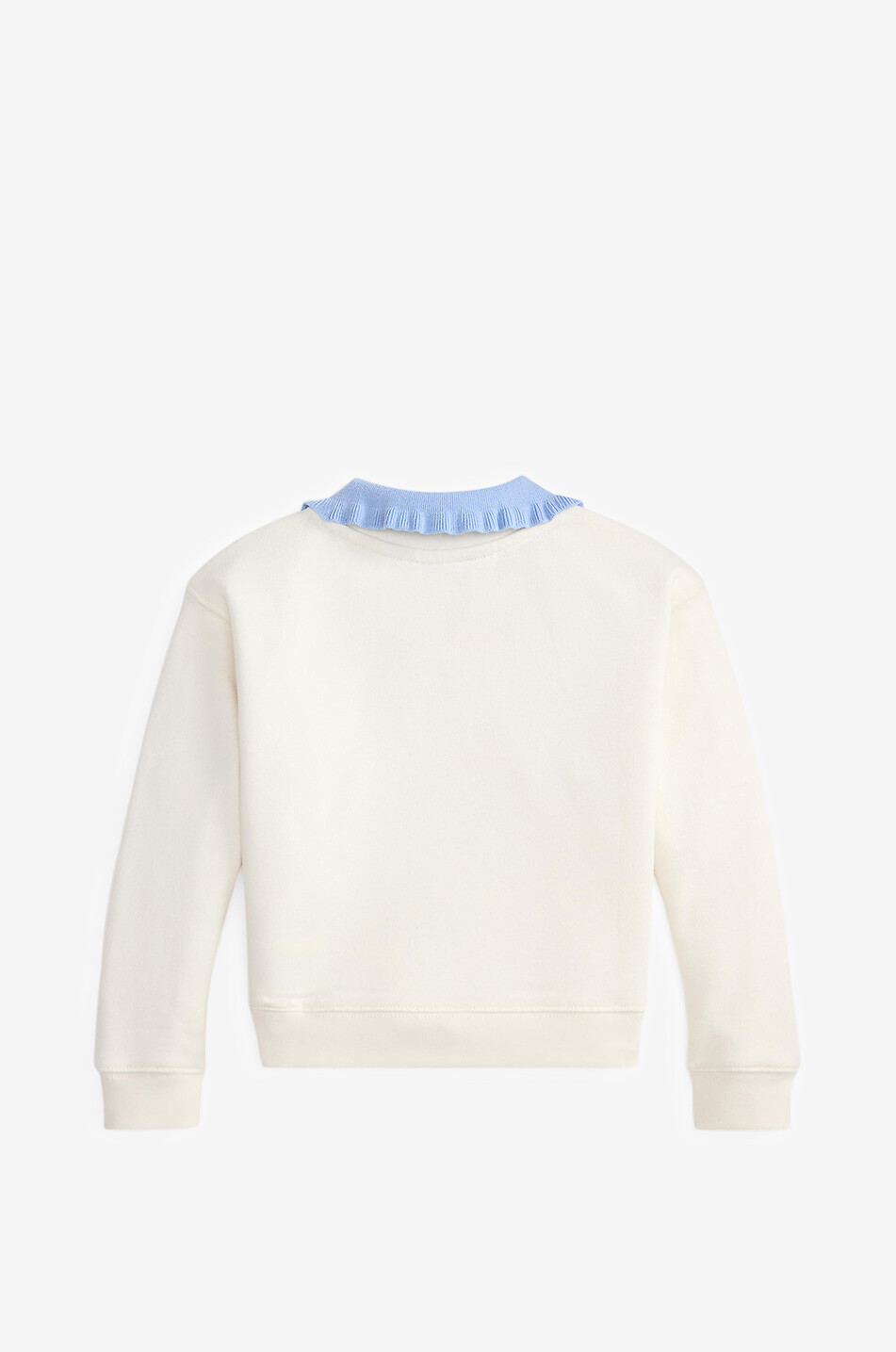 POLO RALPH LAUREN Girls' sweatshirt with contrasting ruffled collar Girl WHITE 2